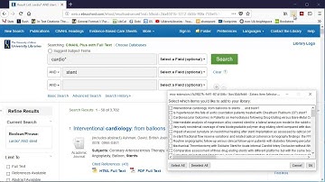 Importing References into Zotero from EBSCO Database