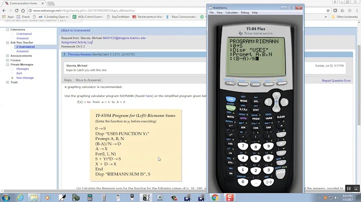 Calc - Riemann Sums Program