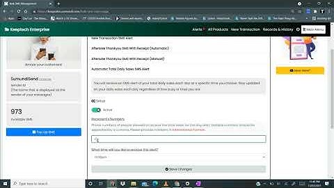 Sumundi Keepsales Tutorials - Section 58: Automatic Today Daily Sales SMS Alert