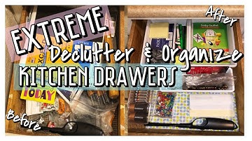 DECLUTTER & ORGANIZE KITCHEN DRAWERS | DOLLAR TREE ORGANIZATION (2019)