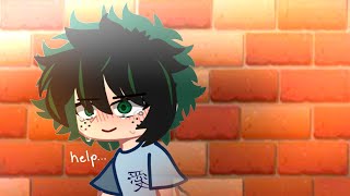 deku is stuck in a wall...kacchan help him!!