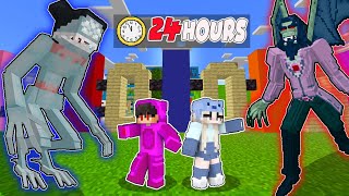 ❤️We Survive 24 Hours In Attack of AMANDA Adventurer, Dracula Minecraft!