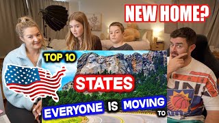 New Zealand Family React to Top 10 States EVERYONE is MOVING to in 2023 (WHERE SHOULD WE MOVE?)
