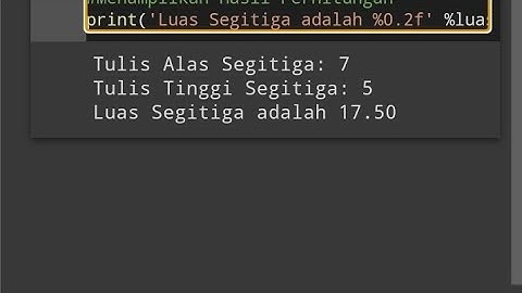 menghitung Luas Segitiga dengan, menggunakan google colab