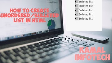 how to create unordered list in html | bulleted list in html