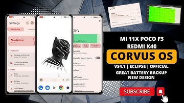 Corvus OS vS4.1 | Eclipse New Design For Mi 11x Poco F3 | Great Battery Backup & New Design ❤️🔥