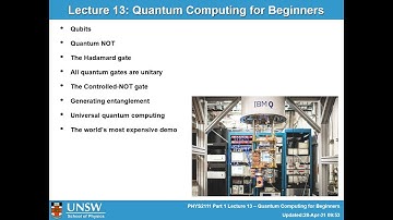 PHYS2111 Quantum Mechanics -- Lecture 13 Part 1