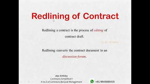 Redlining of Contract | Contract Review