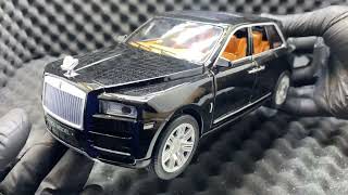 Unboxing Macheta metal replica Rolls Royce Cullinan Jeep negru deschide usi, capota, portbagaj