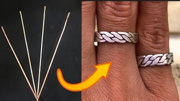 4 Strand Silver Braiding Ring