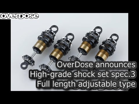 [ENG SUB] RC DRIFT：OverDose announces high grade shock set spec.3 full  length adjustable type