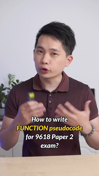 How to Write Function Pseudocode for 9618 Paper 2! # ...