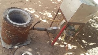 فرن صهر الحديد في المنزل [My Iron melting setup @ 2021]