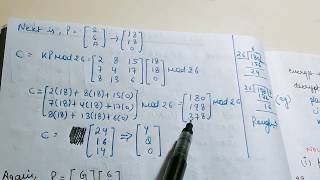 HILL CIPHER 3X3 Matrix Example Encryption and decryption