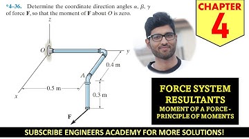 4-36 Force System Resultant Moments Chapter 4 (Hibbeler Statics 14th Edition) Engineers Academy