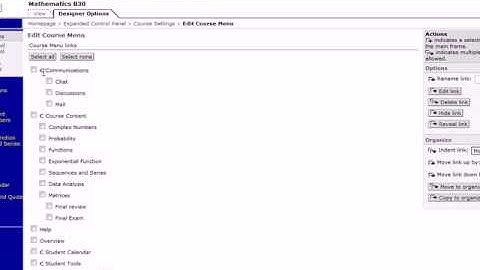 SCCS WebCT Course Menu Selective Release.avi