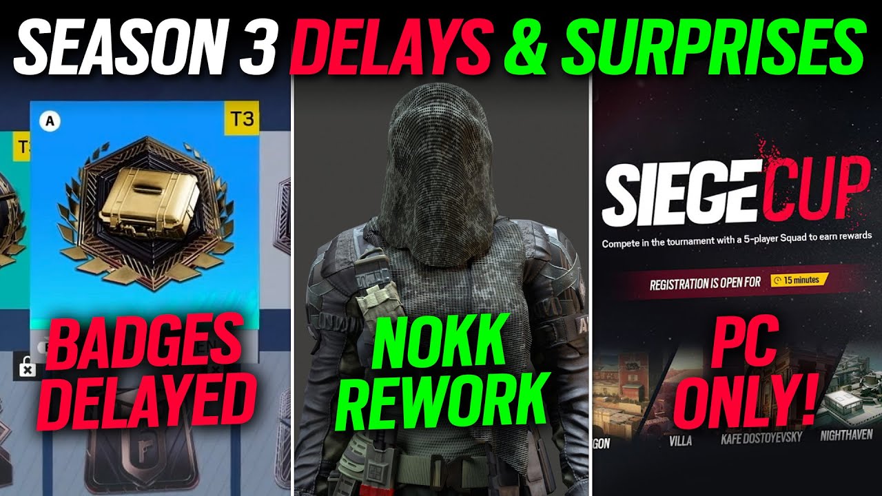 Roadmap Update, Siege Cup Delayed, Career Badges Delayed, Nokk Rework ...