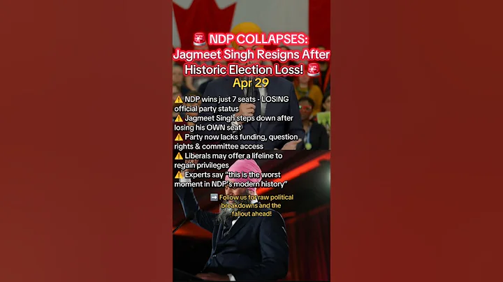 🚨 NDP COLLAPSES: Jagmeet Singh Resigns After Historic Election Loss! 🚨 #breakingnews