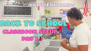 Back to School Classroom Setup Day 2 | DIY Bulletin Boards on a Budget | 2025-2026 School Year
