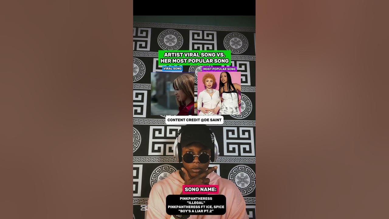 Artist Viral Song Vs. Her Most Popular Song: PinkPantheress "Illegal" #shorts #music