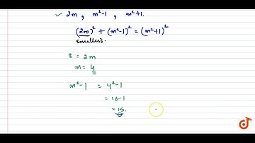 Write a Pythagorean triplet whose smallest member is 8....