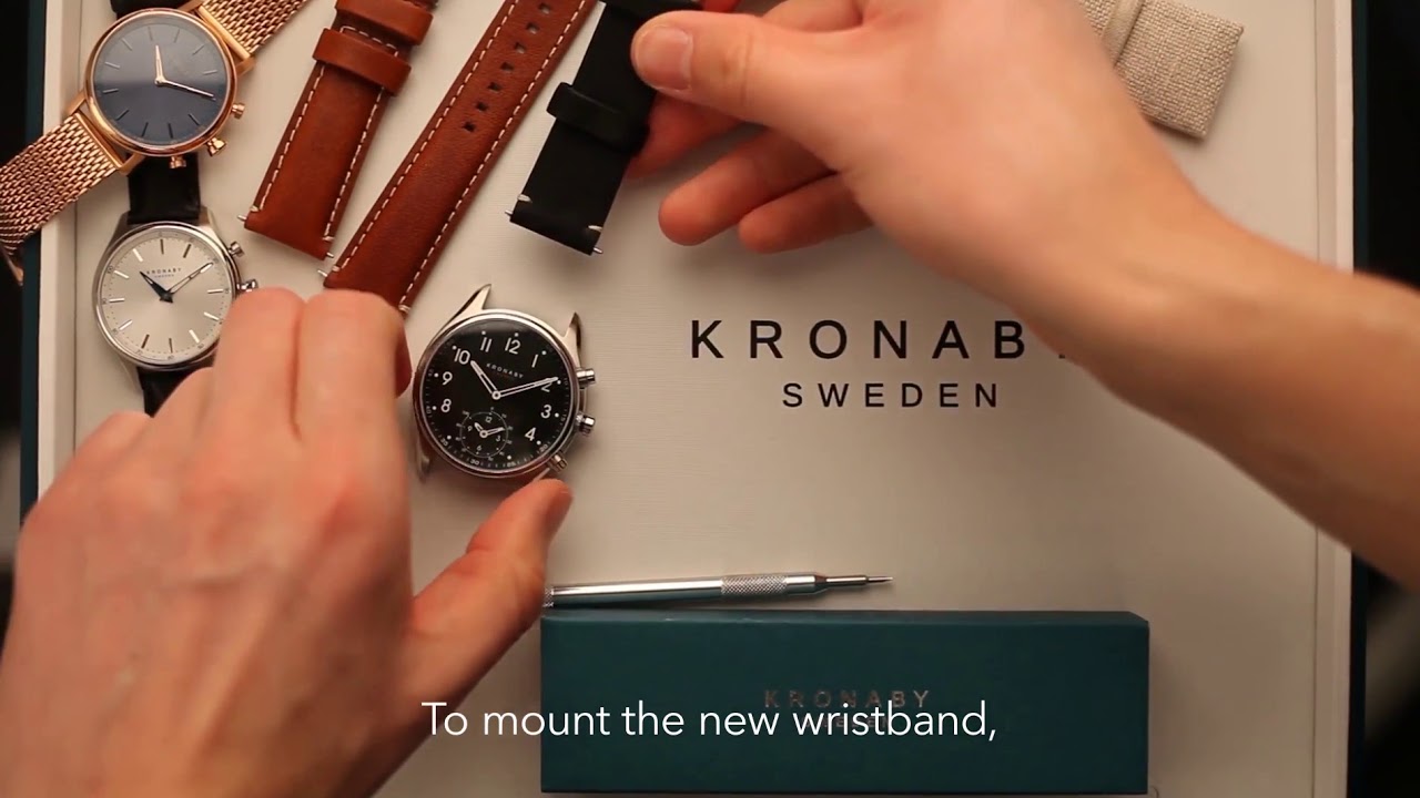 how-to-change-the-wristband-on-kronaby-watch-youtube