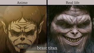attack on titan anime vs Real life