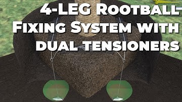 Tree stabilization using 4-leg Rootball Fixing Kit with Hydraulic Breaker&Dual Tensioners: RF3P/RF4P