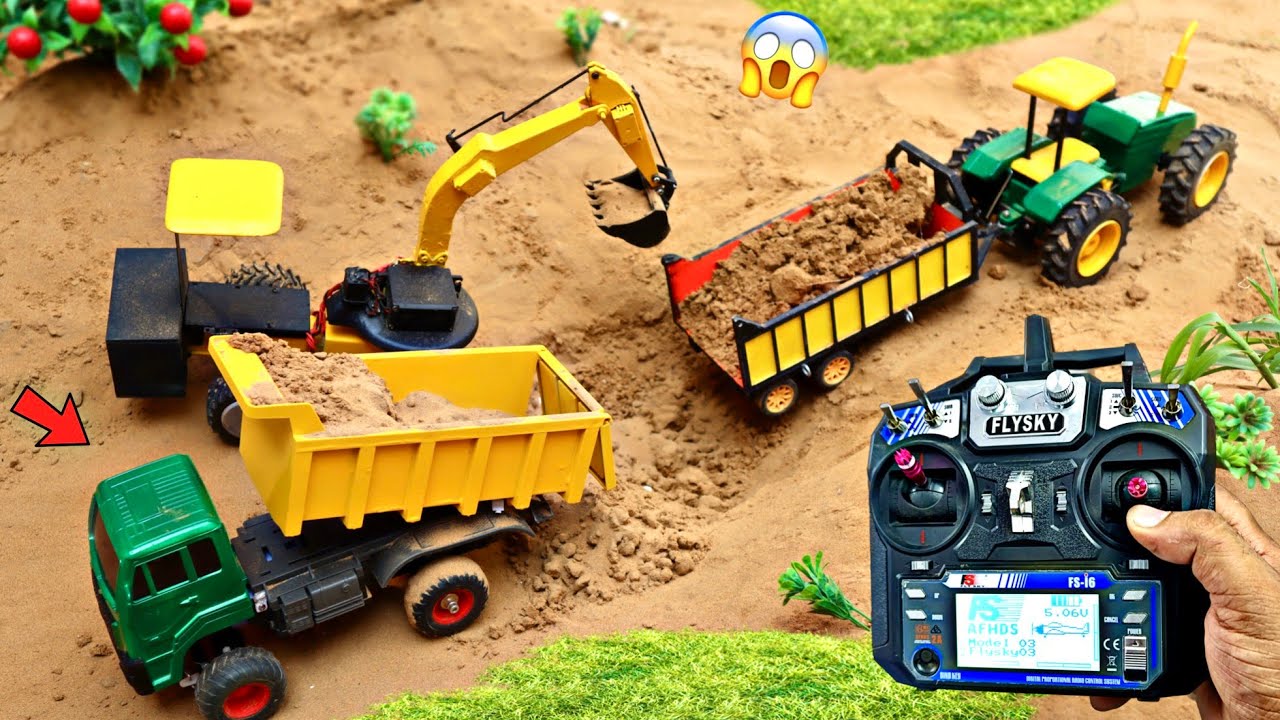 Diy mini tractor JCB machine | truck & tractor loading |science project @TechCreatorsOfficial
