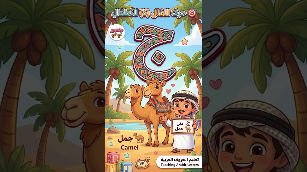 تعلم حرف الذال (ذ) = ذئب 🐺 | تعليم الحروف العربية | منصور تي في ج2