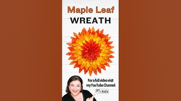 Dollar Tree Fall Maple Leaf Wreath Door Decor Autumn DIY Tutorial #wreath #falldecor #fallwreath