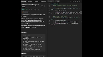 Kth Distinct String in Array - Leetcode 2053 - Python #shorts