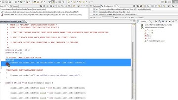 WHAT IS STATIC INSTANCE INITIALIZATION BLOCK JAVA DEMO