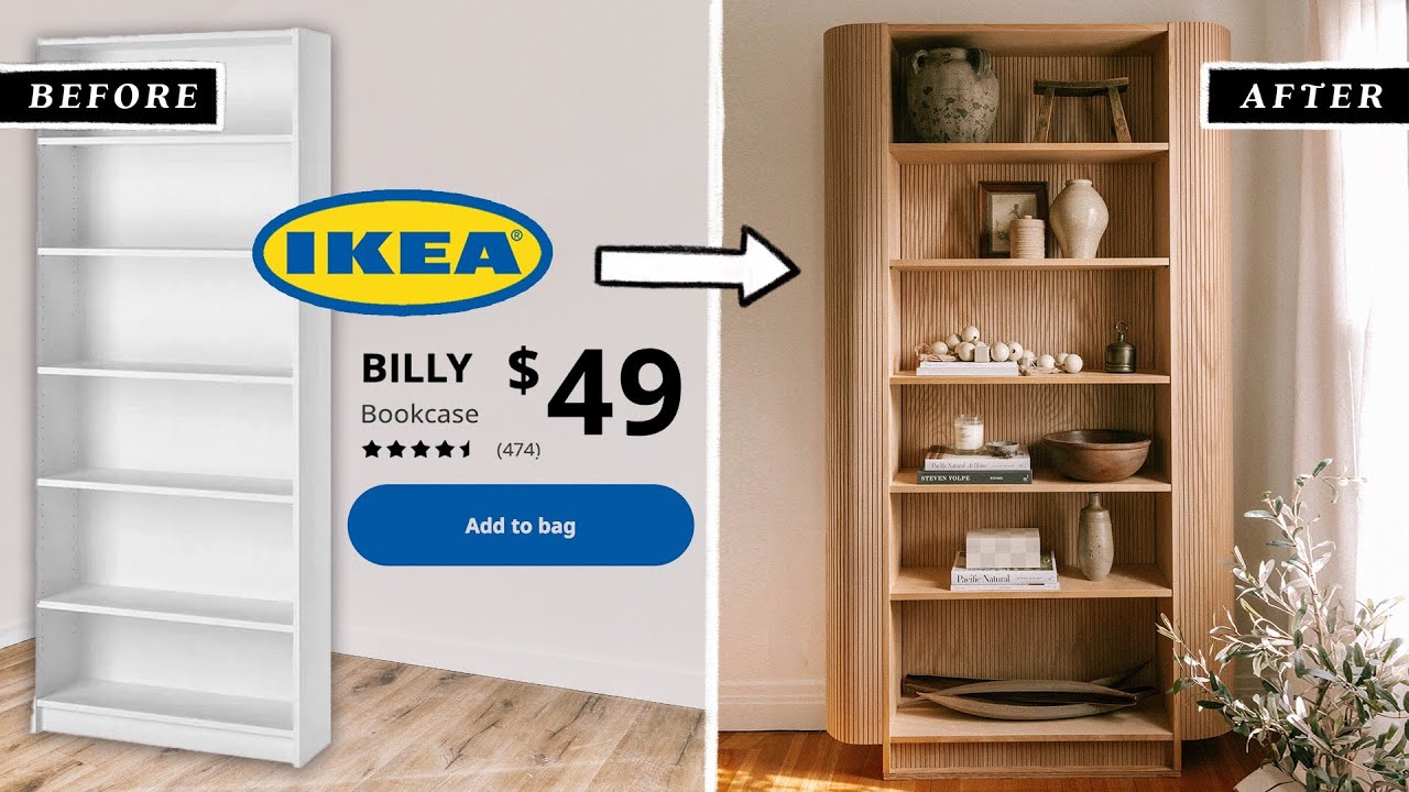 Ikea Billy Bookcase with doors for designer handbag storage