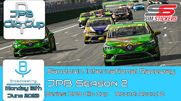 JPB Clio Cup Round 2 live from Sandown International Raceway Sponsored By Simstickers