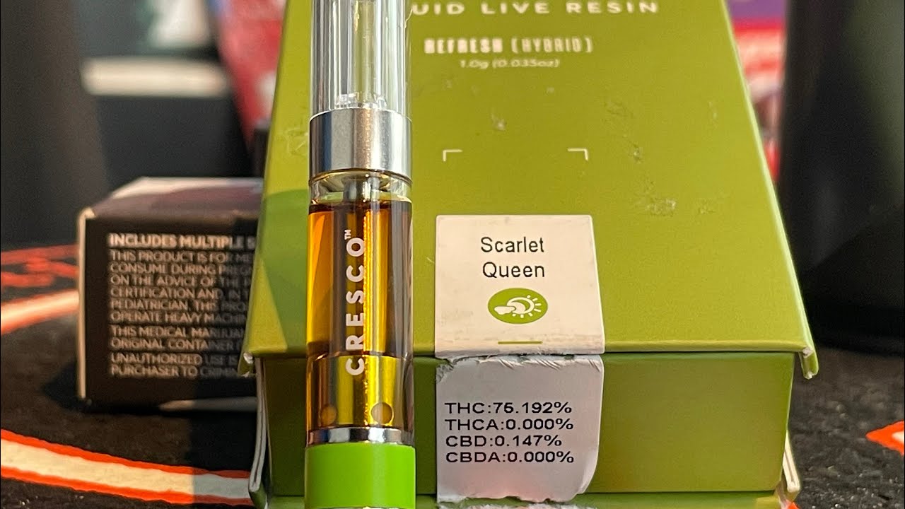 CRAZY Day 1 gram CRESCO CARTRIDGE Scarlet queen 👸 YouTube