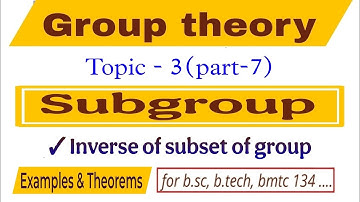 Inverse of subset of a group|Subgroup|@vmatics444