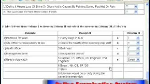 Online Examination System - Answering   Exam