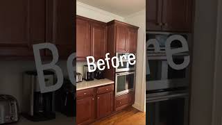 Opened up the wall between the living and the old kitchen to bring in that open floor living...