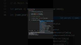 Destructing in Javascript Object