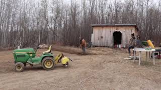 Another Convenience For Our Off Grid Homestead/ Planting Potatoes/John Deere 214 Garden Tractor