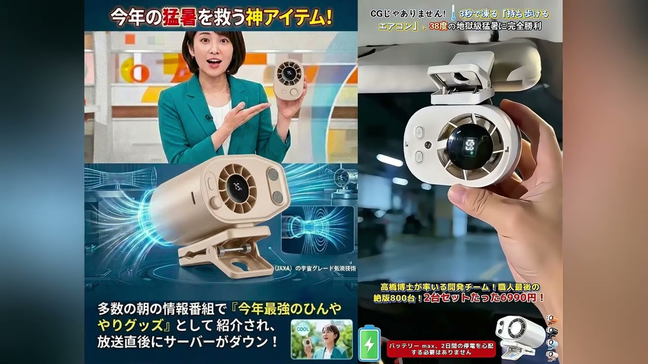 Multifunctional Clip-On Fan: [Satisfaction Guaranteed] Try it for 