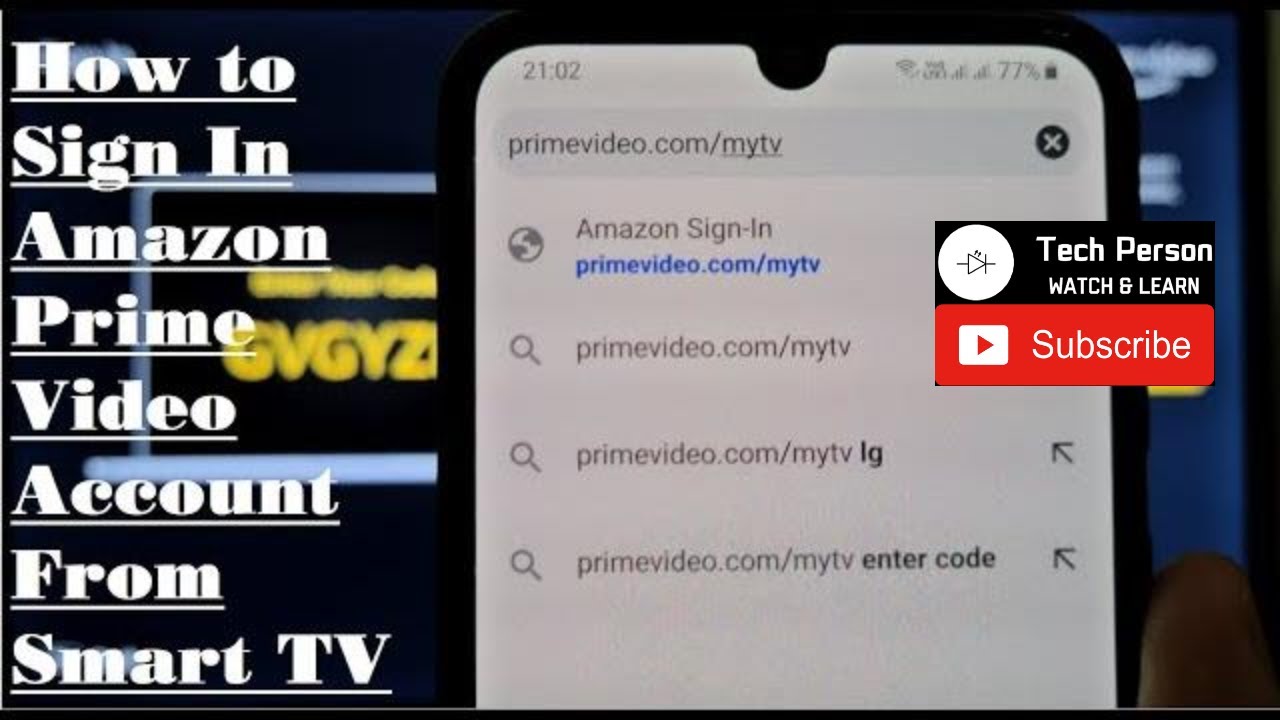 How To Sign In Amazon Prime Video Account From Smart Tv Youtube