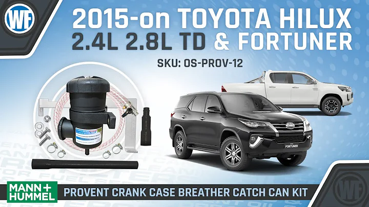 Provent Catch Can Kit Install for Toyota Hilux Fortuner 2015-on 2.4L 2.8L GUN126R - Prov-12 Revised