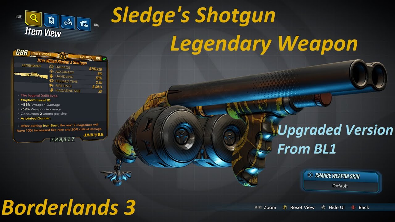 Borderlands 3 Hot Karl Crew Challenge. Sledge's shotgun, upgraded
