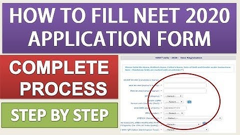 NEET 2020 Online Application form kaise bhare | How To Fill NEET Online Application form 2020