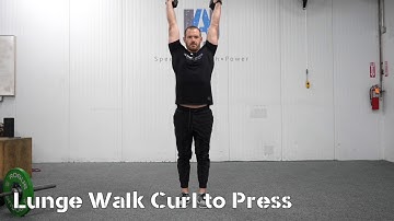 Lunge Walk Curl to Press