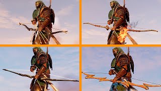 Assassin's Creed Origins - All Legendary Ranged Weapons in 4K Showcase + Description - (ALL DLC)