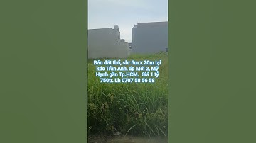 Chủ cần bán đất trong kdc Trần Anh, Mỹ Hạnh.