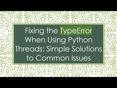 Fixing the TypeError